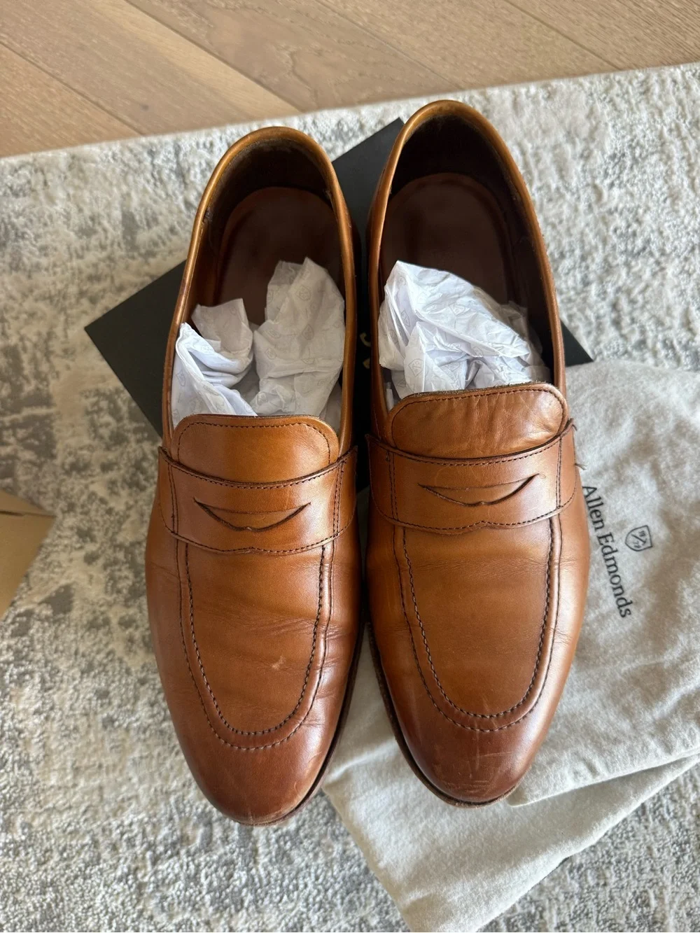 Allen Edmonds Brown Leather Penny Loafers
